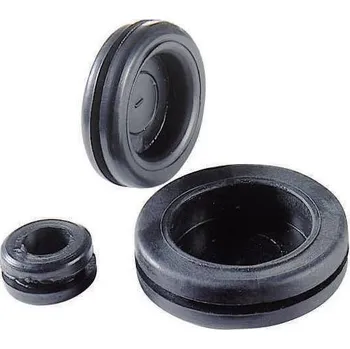 Richco DGB-4 6.4 mm, max. tloušťka desky 1.5 mm, vinyl, černá, 1 ks