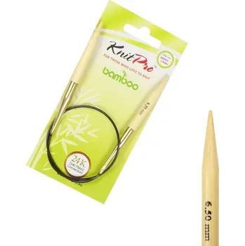 Nástroj na niť a příze Kruhové jehlice KnitPro Bamboo 40 cm 6,5 mm