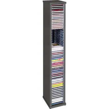 regál Stojan na CD 60 desek regál police SLOŽENÝ! Grafit