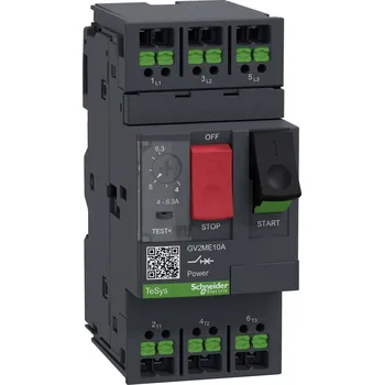 vypínač Schneider Electric GV2ME10A ochranné relé motoru 1 ks Rozsah nastavení (proud): 4.6 - 6.3 A (š x v x h) 45 x 101 x 78.5 mm