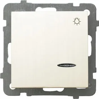 vypínač Tlačítkový vypínač zvonku pod omítku Ospel bílý ŁP-5GS/m/27