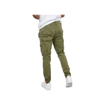 Pánská móda Alpha Industries Kalhoty z materiálu AI.126215-11-32 Khaki Slim Tapered Fit 31