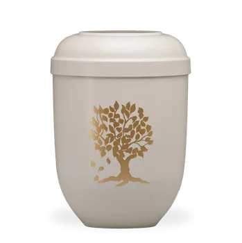 Smuteční dekorace Ekologická urna Basic - Strom/Bílá