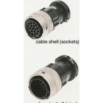Elektrický konektor ITT Cannon Kulatý konektor, Kabelová montáž, počet kontaktů: 12, Zástrčka, pohlaví kontaktu: samice, IP65