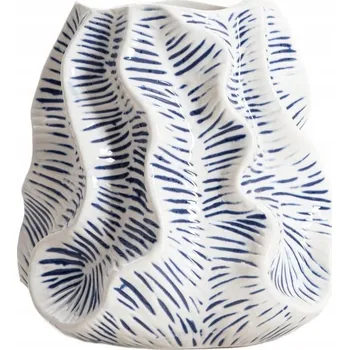 Váza Váza CLARIO s vlnitým tvarem 18,5x18,5x19 Cm HOMLA