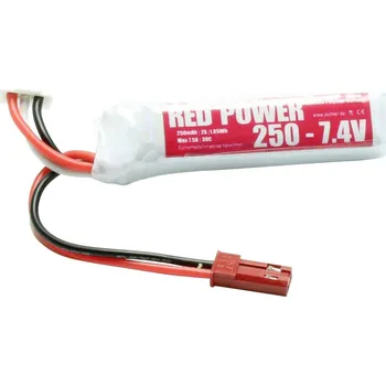 RC vybavení Red Power 17033 akupack Li-Pol (modelářství), 7.4 V, 250 mAh, Softcase, JST