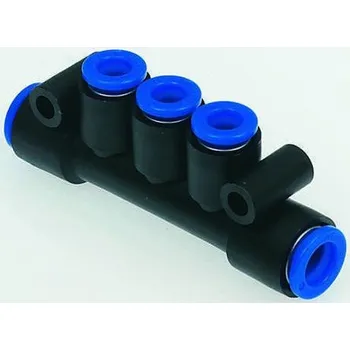 Switch Pneumatická rozvodná armatura, řada: KM 3výstupový, vstupní port: Zásuvný 10 mm Zásuvný 8 mm