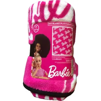 Dětská deka Dečka fleecová deka coral s motivem medvídka, 120x150 BARBIE