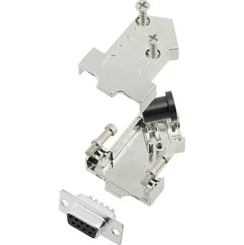 TRU COMPONENTS TCD45NT09MDBSK 7708512 sada D-SUB zásuvková lišta 45 ° Pólů: 9 pájecí kalíšek 1 ks