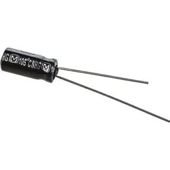 Kondenzátor Kondenzátor 4.7μF ±20procent 100V dc Průchozí otvor Elektrolytický řada NHG Panasonic