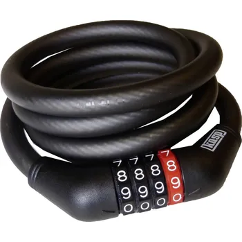 Visací zámek Kasp K4751215D lankový zámek černá číslicový zámek