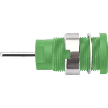 Krokosvorka Schützinger DI SEB 6448 Ni / GN bezpečnostní vestavná zásuvka 4 mm zelená 1 ks