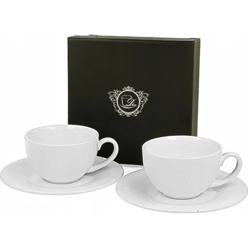 ŠÁLKY S PODŠÁLKY NA ESPRESSO DUO RAPHAEL ELEGANTNÍ BÍLÉ 2 KS 100 ML