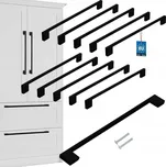 SADA 10x NÁBYTKOVÁ ÚCHYTKA ČERNÁ MADLO 256 PRO NÁBYTEK SKŘÍNĚ ZÁSUVKY DO KUCHYNĚ