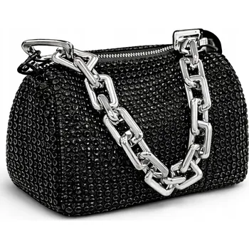 Kabelka Dámská mini kabelka do společnosti s krystalky – bucket kabelka na řetízku