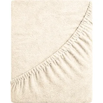 Prostěradlo FROTÉ PROSTĚRADLO S GUMOU 120x200 SILNÉ DeLux 190g BARVA SLONOVÁ KOST