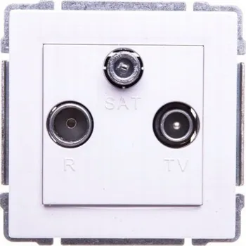 Elektrická zásuvka Anténní zásuvka nástěnná KOS bílá