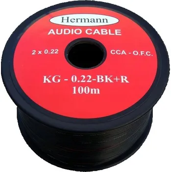 elektrický kabel Reproduktorový kabel Hermann MP-1163 2 x 0,22 mm2, 100 m