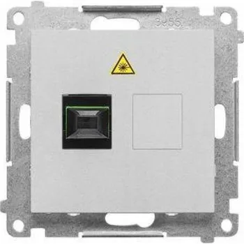 Elektrická zásuvka Internetová zásuvka nástěnná Kontakt-simon šedá