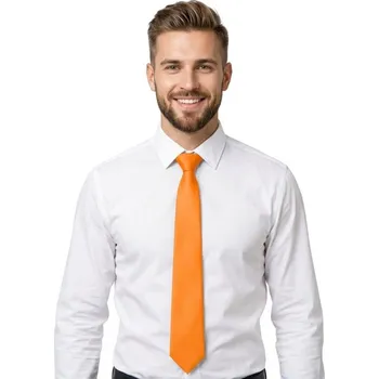 Kravata neon oranžová