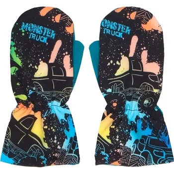 Rukavice Softshellové rukavice s fleecem - Monster Truck - skladem Velikost: 5-6 roků