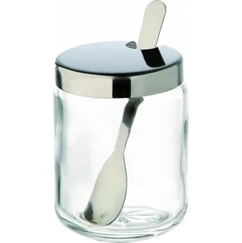 Sklenice Sklenice na hořčici s lžičkou 2 ks