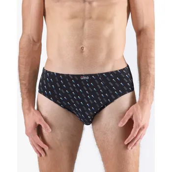 Pánské spodní prádlo GINA 71129P Slipy nadměrné Barva: Černá-Pomnenková, Velikost: 3XL/4XL