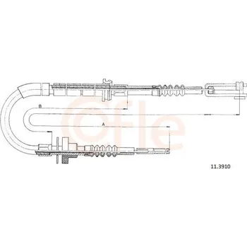 Spojkové lanko Tažné lanko, ovládání spojky COFLE 92.11.3910