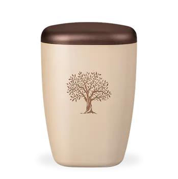 Smuteční dekorace Ekologická urna Contura Strom - Béžová/Hnědá