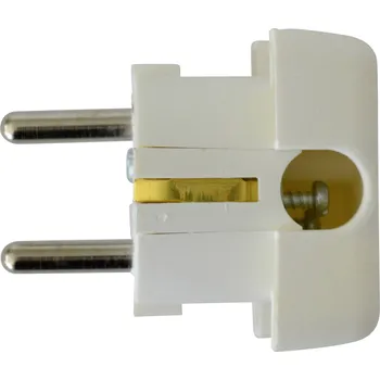 Elektrická zásuvka N a L 17204 plochá zástrčka SchuKo plast 230 V bílá