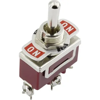 vypínač TRU COMPONENTS 1426605 XT-11B páčkový spínač 250 V/AC 15 A 1x vyp/zap s aretací 1 ks