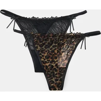 Dámské spodní prádlo Sinsay - Síťované tanga 2 balení - vícebarevná - 498GV-MLC - 498GV-MLC-M