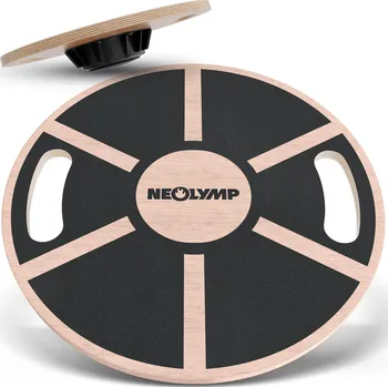 Balanční deska NEOLYMP Dřevěná balanční deska – 360° houpací prkno s protiskluzem a úchyty NO SIZE RŮŽOVÁ|VÍNOVÁ|ČERNÁ