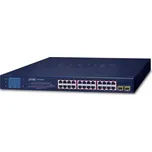 SWITCH PLANET GSW-2620VHP 24-PORT POE 1GB BASE-T+2PORT GIGABIT SFP NESPRAVOVATELNÝ RACK + LCD DISPLEJ