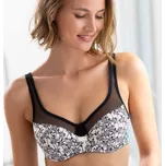 Polovyztužená podprsenka Generous Dim® s potiskem, s kosticemi slonová kost/černá 85E