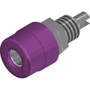 Krokosvorka Hirschmann Test a Measurement BIL 20 vi zdířka pro banánek zásuvka, vestavná vertikální Ø pin: 4 mm fialová 1 ks
