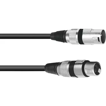 Audio kabel Omnitronic 3022055N XLR propojovací kabel [1x XLR zástrčka 3pólová - 1x XLR zásuvka 3pólová] 10.00 m černá