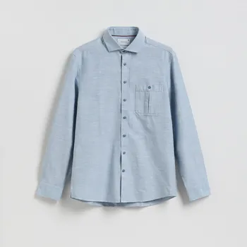 Reserved - Košile regular fit z&nbsp;egyptské bavlny - tmavomodrá - 542HT-59M - 542HT-59M-XL