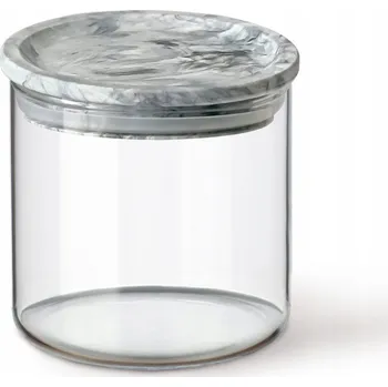 Dóza na potraviny SIMAX Nádoba 500 ml s víkem – hnědý mramorový dekor