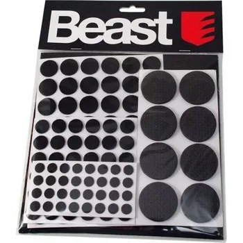 Podložka pod nábytek Filcové podložky Beast 598267 pod nábytek, černé, 125 ks