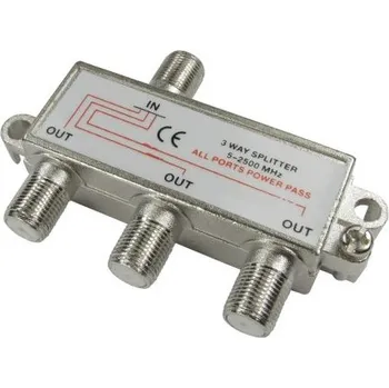 Redukce 3 Port F-Connector Splitter