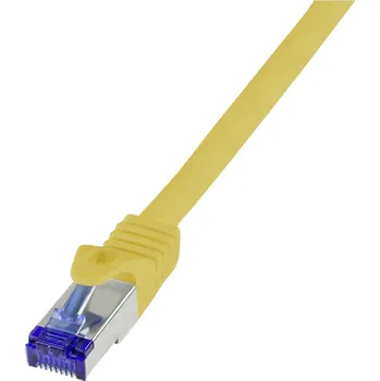 Datový kabel LogiLink C6A097S RJ45 USB kabel CAT 6A S/FTP 10.00 m žlutá 1 ks