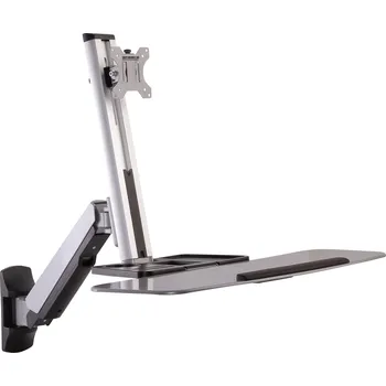 SpeaKa Professional SP-MM-705 držák na zeď pro monitor 33,0 cm (13) - 81,3 cm (32) stříbrná nastavitelná výška, naklápěcí, nakláněcí, otočný