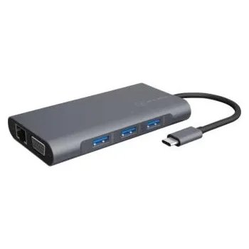 Dokovací stanice, 3840X2160, počet zobrazení: 2, počet portů USB: 3, video připojení: HDMI, VGA, typ USB: USB C, typ