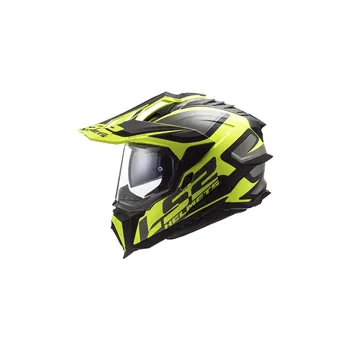 Helma na motorku LS2 MX701 EXPLORER ALTER matt black h-v yellow