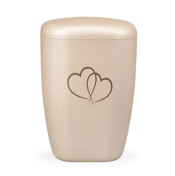 Smuteční dekorace Ekologická urna Contura Srdce - Béžová