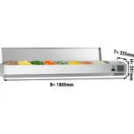 G.Gastro Chladicí vitrína ECO - 1,8 x 0,34 m - pro 8x 1/4 GN-nádobu