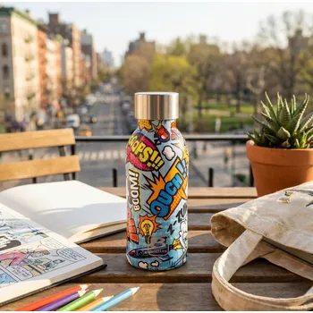 Láhev BUGATTI B Bottles Twin 350 ml – termoska / termální láhev komiks