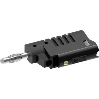 Krokosvorka Electro PJP 1080-CD1-N banánkový konektor zástrčka, rovná Ø pin: 4 mm černá 1 ks