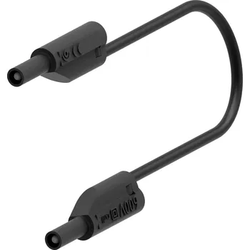Měřicí kabel Electro PJP 240-IEC-CD1-50N měřicí kabel lamelová zástrčka 2 mm lamelová zástrčka 2 mm 0.50 m černá 1 ks